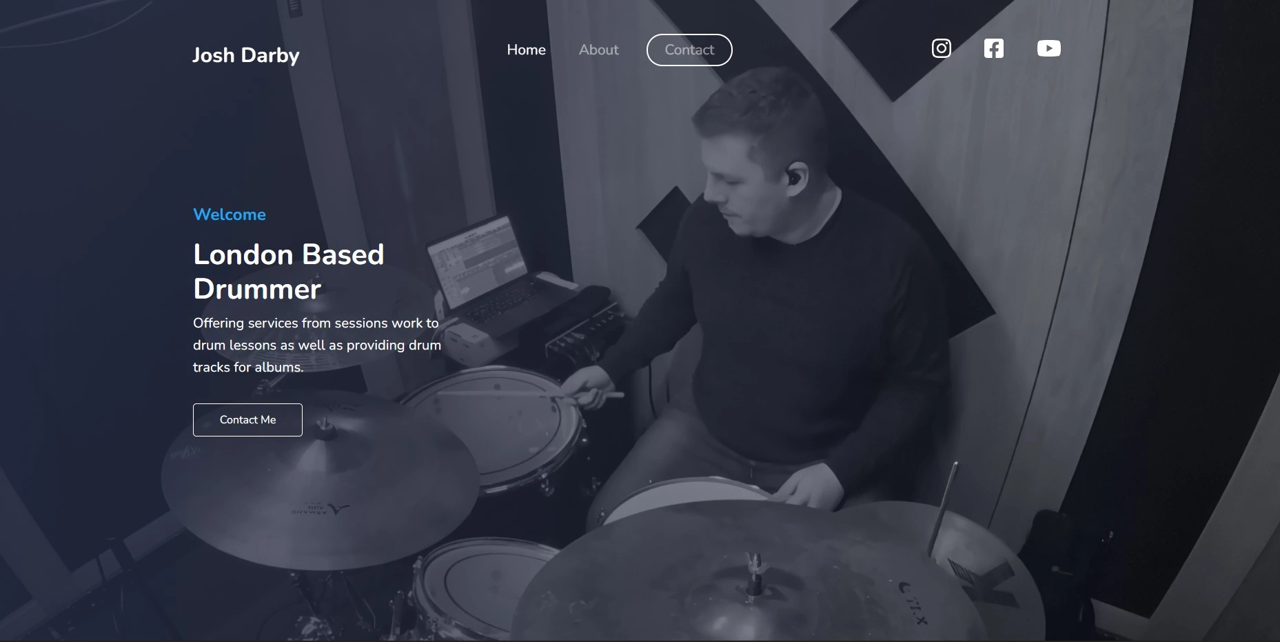 Screenshot of Josh Darby's Website